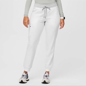 Figs High Waisted Optic White Zamora joggers